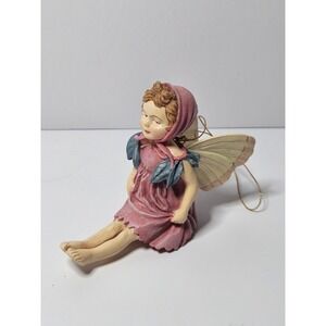 Cicely Mary Barker Red Clover Flower Fairy Ornament Figurine Retired Vintage